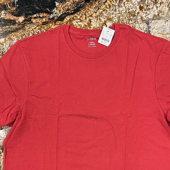 NWT J. Crew Men's Rusted Red Washed Jersey Tee - Picture 3 of 12